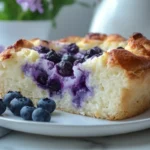 Blueberry Cloud Bread: Light, Healthy Dessert You’ll Love 7 Blueberry cloud bread slice with fluffy texture