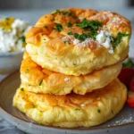 Fluffy Cottage Cheese Cloud Bread: That’s Low-Carb & Delicious 6 fluffy cottage cheese cloud bread served with herbs, cottage cheese, and fruit