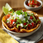 High Protein Taco Bowl Cottage Cheese – Easy, Healthy Lunch Idea 6 Served high protein taco bowl cottage cheese with toppings